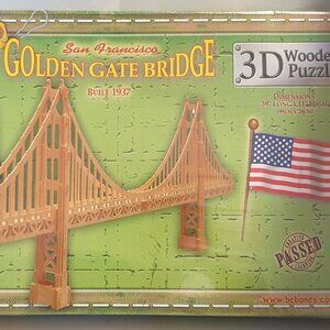 Rare San Francisco Golden Gate Bridge 3D Wooden Puzzle 39" NEW Factory Sealed